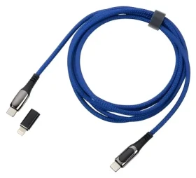 TROIKA SPEEDY XL modrá / Nabíjecí kabel / USB-C - USB-C/Lightning / PD 100W / 2 m (CBL20/DB)