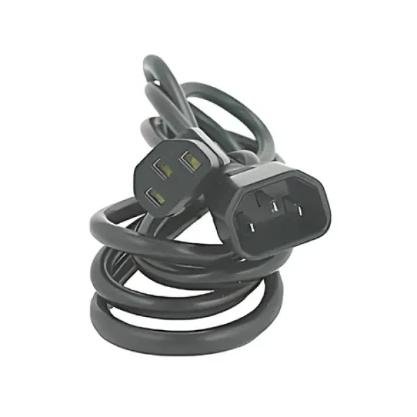 Logo černá / Napájecí kabel / prodlužovací / C13 - C14 / 2 m / VDE (65924)