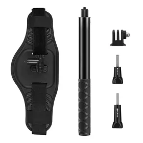 Puluz PU907 černá / Fotopásek se selfie tyčí / pro GoPro, DJI, Insta360 / 28-111 cm (PU907)