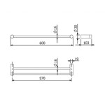 KLUDI - Vela R Držák ručníku, délka 60 cm, matná bílá 5898853