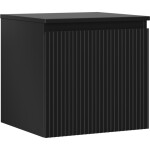 MEXEN/S - Rivel koupelnová skříňka pod umyvadlo 50 cm s deskou, 1 šuplík, reliéf , černá mat 91A20-05047-1-BFC71