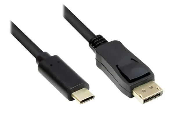 Good Connections USB-C - DisplayPort 1m černá / Kabel / DP 1.2 / 4K UHD 60Hz / 21,6 Gbit/s (GC-M0105)
