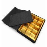 Dortisimo Krabička na 12 ks pralinek s magnetem černá (17,5 x 12,5 x 4 cm)