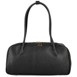 Trendy dámská kožená kabelka na rameno Halija, černá