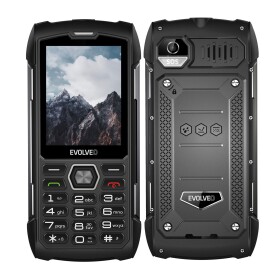 EVOLVEO StrongPhone H1, vodotěsný odolný Dual SIM telefon, černo-šedý