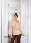 Sexy vypasovaný svetr 9295 - In Stylefashion UNI hnědá