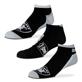 For Bare Feet Pánské ponožky Las Vegas Raiders NFL No Show 3er-Pack