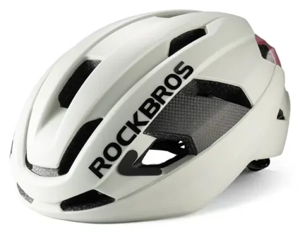 Rockbros LK-15 světle šedá / Cyklistická helma / karbonová / velikost 58-62 cm