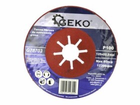 GEKO G78703 / Brusný vláknový kotouč na kameniny / 125 x 1.8 x 22.2 mm / P100 (G78703)