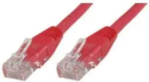 MicroConnect CAT5e U/UTP 0.5m červená / PVC / AWG 24 (UTP5005R)