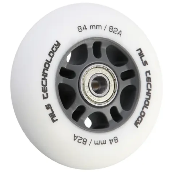 NILS Extreme PU 84x24 82A Matná kolečka s ložisky ABEC 9 bílá 4 ks (5907695544572)