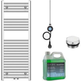 CERANO - Koupelnový elektrický radiátorový set Benito - WIFI - 300W - chrom - 1200x450 mm CER-317984