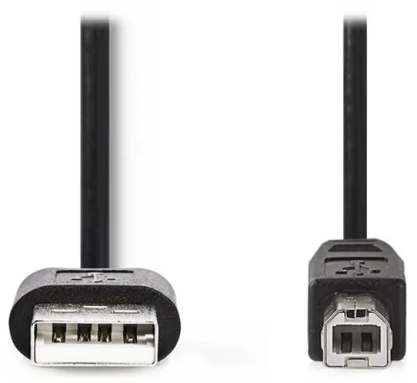 Nedis USB 2.0 kabel černá / Kabel USB / USB-A - USB-B / 2 m (CCGL60101BK20)