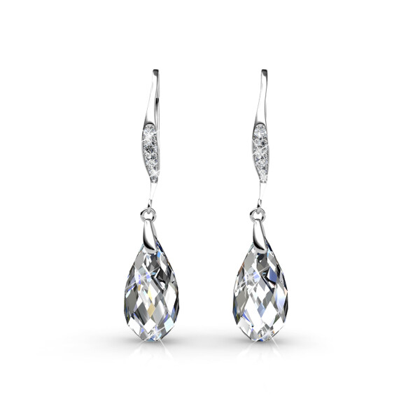 Royal Fashion stříbrné pozlacené náušnice Swarovski DES0241-WG