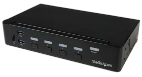 StarTech KVM přepínač 4x DisplayPort černá / KVM přepínač / 4K 60Hz / USB (SV431DPU3A2)