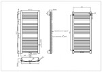 INVENA - Koupelnový radiátor 540 x 1200, černý UG-03-120-A
