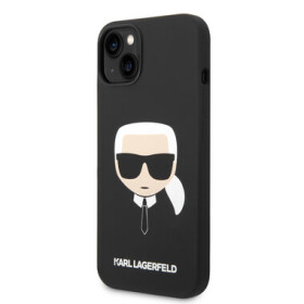 Pouzdro Karl Lagerfeld Liquid Silicone Karl Head iPhone 14 Plus černé