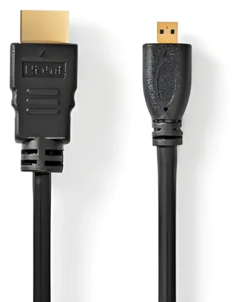 Nedis High Speed HDMI – Micro HDMI černá / Kabel HDMI / Micro HDMI / 4K 30 Hz / 10,2 Gbps / 1,5 m / Ethernet (CVGL34700BK15)