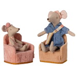 Maileg Křeslo pro myšky Maileg Powder, oranžová barva, textil