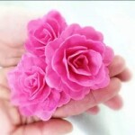 Dekorace oplatková - Růže velká 55 mm, bílá 15 ks