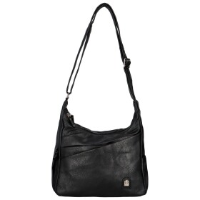 Trendy dámská koženková crossbody kabelka Bonista, černá