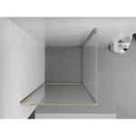 MEXEN/S - Exo sprchový kout dveře křídlové 85 x 85, transparent, zlato 8181-085-085-50-00
