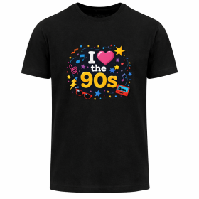 Ptakoviny.cz Tričko retro 90. léta - I Love Velikost: XL