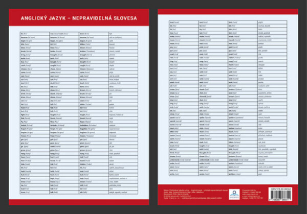 Přehledová tabulka učiva Anglický jazyk Přehled nepravidelných sloves