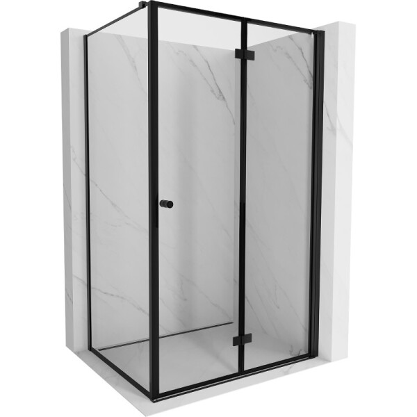 MEXEN/S - Mist-F sprchový kout skládací dveře pravá 100 x 95, černá okraj, černá 8A6T-100-095-70-70-P