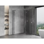 MEXEN/S - Mist H Duo sprchový kout dveře křídlové 75 x 120, transparent, chrom 8A5-075L-120P-01-00