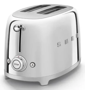 Smeg TSF01SSEU stříbrná / Topinkovač / 950 W / 2 sloty / 2 topinky (TSF01SSEU)