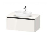 DURAVIT - Ketho.2 Umyvadlová skříňka s výřezem 46x100x55 cm, 1 zásuvka, lesklá bílá K24886022220000