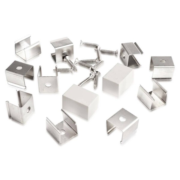 Deko Light 930532 Montageset für D Flex Line 12,0 x 20,0 mm Montážní sada, nerezová ocel, 1 ks