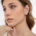 Elenys stříbrné pozlacené náušnice Orchidej 18K bílé zlato