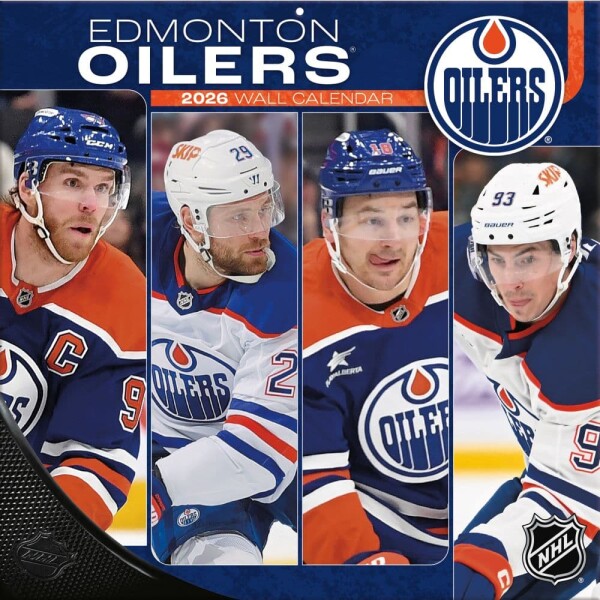 JF Turner Kalendář Edmonton Oilers NHL 2026 Wall Calendar