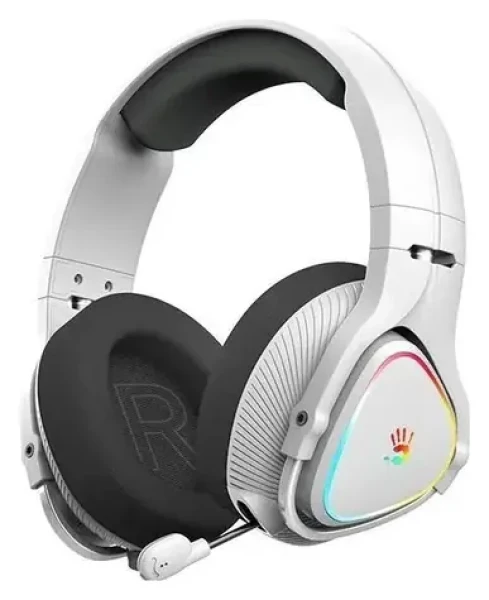 A4tech Bloody MR710 šedá / Herní sluchátka s mikrofonem / 2.4 GHz / Bluetooth 5.3 / 3.5mm jack / Mikrofon výsuvný / RGB (A4TSLU47752)