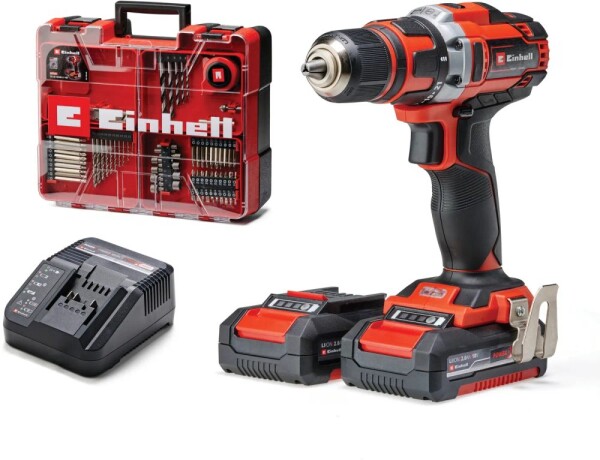 Aku vrtačka Einhell TE-CD 18/40 Li (2x2,0 Ah) + 69 ks příslušenství 4513934