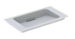 GEBERIT - ONE Umyvadlo nábytkové 75x40x13 cm, skrytý přepad, bez otvoru pro baterii, vodorovný odtok, KeraTect, bílá 500.391.01.3