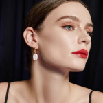 Luxusní náušnice Camille, Zlatá Bílá