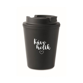 KÁVOHOLIK - černý termohrnek 300 ml