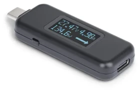 StarTech USB-C Power Tester 240W černá / Tester napětí a proudu / USB-C / LCD displej (USBC-PWRTESTER)
