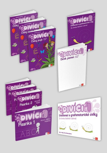 Divíci 1 - rozšířený žákovský balíček - Český jazyk GM (vázané písmo)