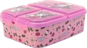 STOR Multi Box na svačinu Kuromi / Box na svačinu / 3 přihrádky / bez BPA (88320)