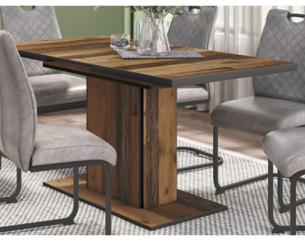 Rozkládací jídelní stůl Ariana 120x80 cm, vintage optika dřeva