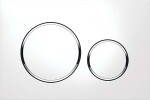 GEBERIT - Duofix Set předstěnové instalace, klozetu a sedátka Tece One, tlačítka Sigma20, Rimless, SoftClose, bílá/lesklý chrom SANI11CT3102