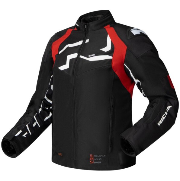 Dámská moto bunda Richa Stradale Tex WP černo/červená - XL