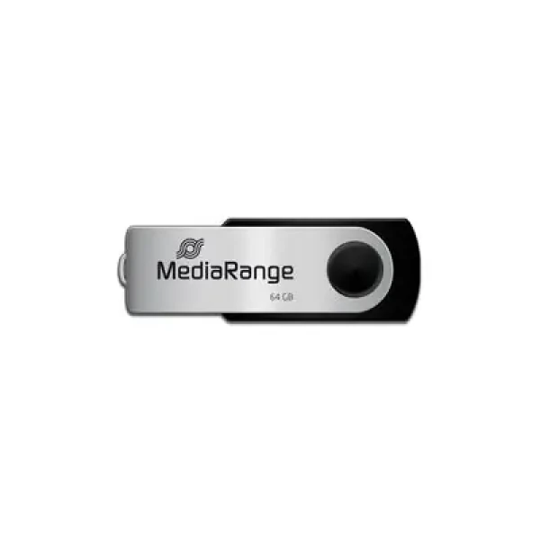 MediaRange MR912 64GB stříbrná / Flash Disk / USB-A 2.0 / čtení: 17MBs / zápis: 8MBs (MR912)