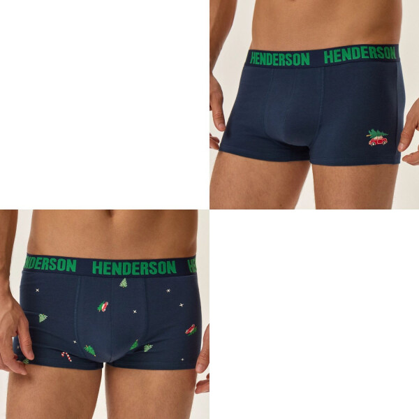Pánské boxerky 2 pack 41926 Jury - HENDERSON tmavě modrá 3XL