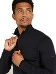ICEBREAKER Mens Core Heavyweight LS Half Z, Black (vzorek) velikost: M