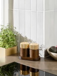 GEJST Mlýnek na sůl a pepř Sina Dark Oak / Brass, hnědá barva, dřevo, kov